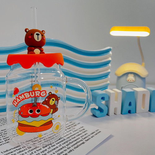 🐰🐼ماگ پیرکس درب دار فانتزی حیوانات🐼🐰